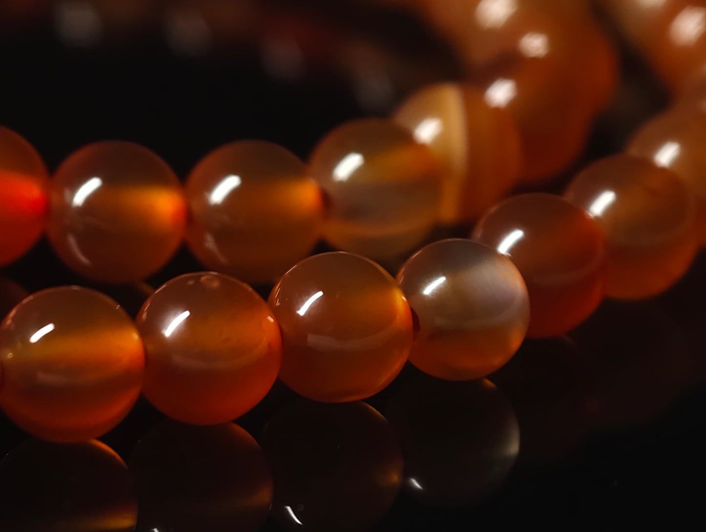 Natural Red Agate Bracelet IV (4mm）