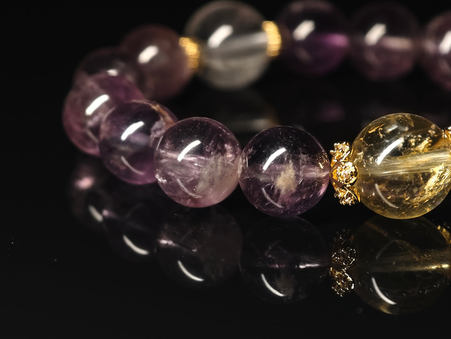 Natural Amethyst Bracelet X (10mm）